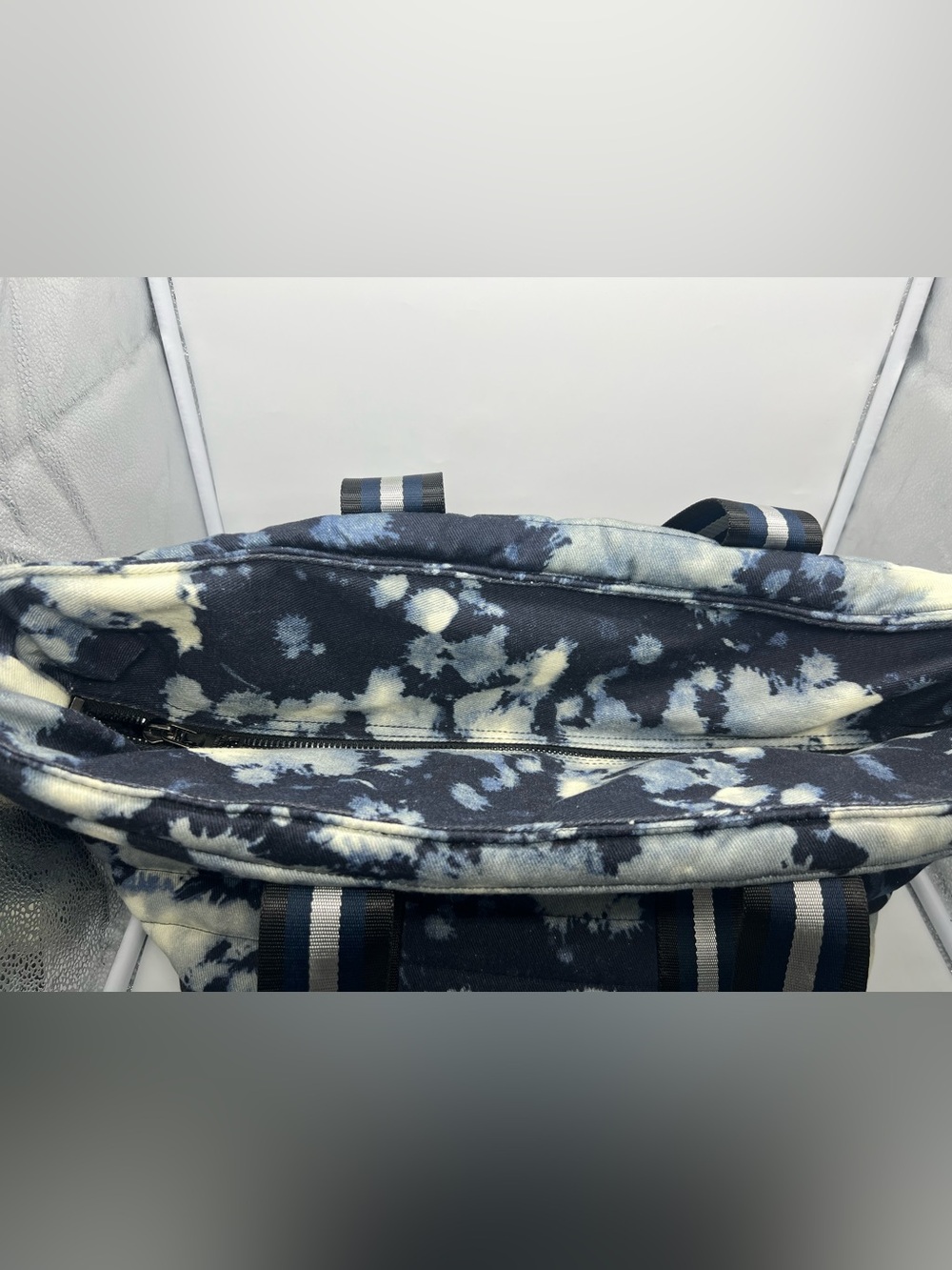 THINK ROYLN Wingman Denim Tie Dye Tote Weekender Duffel Carryon Overnight Bag - Picture 12 of 17